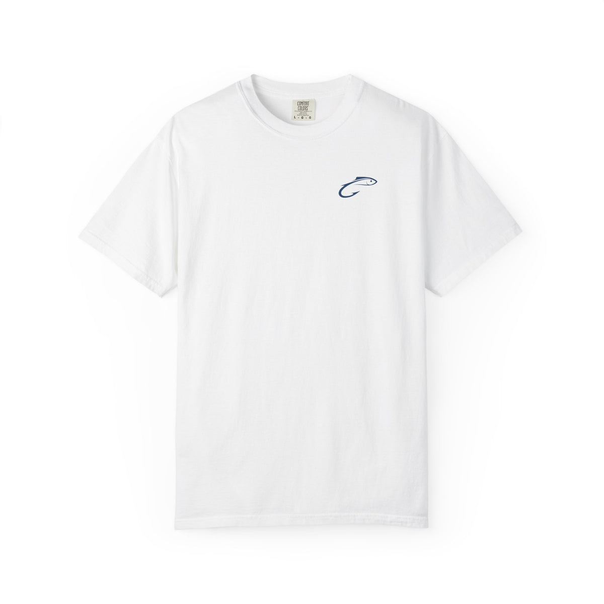 Fishing Club Graphic T-Shirt — Minimal Hook Logo & 'FISHYIK' Back Print